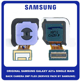 Original Γνήσιο Samsung Galaxy A21s 2020 A217 (A217F, A217F/DS, A217F/DSN, A217M, A217M/DS, A217N) Rear Main Back Single Camera Module Flex 2MP Πίσω Μονή Κεντρική Κάμερα GH96-13476A (Service Pack By Samsung)