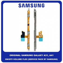 Γνήσιο Original Samsung Galaxy A31 A315 (SM-A315F, SM-A315F/DS, SM-A315G/DS, SM-A315G, SM-A315N) A41 A415 (SM-A415F/DSN, SM-A415F/DSM, SM-A415F, SM-A415F/DS) Power ON / OFF Volume Flex Cable Button Καλωδιοταινία Κουμπιών Έντασης Εκκίνησης Τερματισμού GH59-15261A (Service Pack By Samsung)