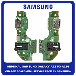 Γνήσιο Original Samsung Galaxy A22 5G A226 (SM-A226B, SM-A226B/DS, SM-A226B/DSN) Καλωδιοταινία Φόρτισης SUB Charging Board (Charge Connector Dock Flex) + Mic Μικρόφωνο GH81-20699A (Service Pack By Samsung)