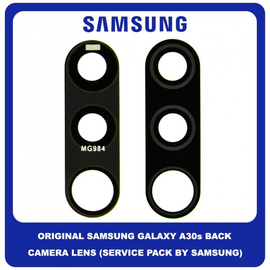 Original Γνήσιο Samsung Galaxy A30s A307 (SM-A307F, SM-A307FN, SM-A307G, SM-A307GN, SM-A307GT, SM-A307F/DS, SM-A307FN/DS, SM-A307G/DS, SM-A307GN/DS, SM-A307GT/DS) Rear Back Camera Glass Lens Πίσω Τζαμάκι Κάμερας GH64-07693A (Service Pack By Samsung)