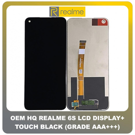 OEM HQ Realme 6S , Realme6S (RMX2002) IPS LCD Display Assembly Screen Οθόνη + Touch Screen DIgitizer Μηχανισμός Αφής Black Μαύρο (Grade AAA+++)