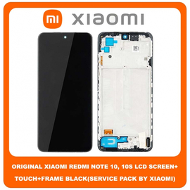 Original Γνήσιο Xiaomi Redmi Note 10, Note10 (M2101K7AI, M2101K7AG) Redmi Note 10s (M2101K7BG, M2101K7BI, M2101K7BNY, M2101K7BL) LCD Display Assembly Screen Οθόνη + Touch Screen Digitizer Μηχανισμός Αφής + Frame Πλαίσιο Neon Black Μαύρο 5600020K7A00 5600020K7B00 560002K7BN00​ (Service Pack By Xiaomi)