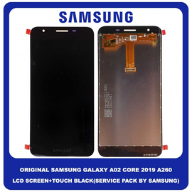 Original Γνήσιο Samsung Galaxy A2 Core 2019 A260 (A260F, A260G) PLS IPS LCD Display Screen Assembly Οθόνη + Touch Screen Digitizer Μηχανισμός Αφής Black Μαύρο GH97-23123A (Service Pack By Samsung)
