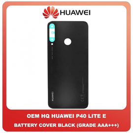 OEM HQ Συμβατό Huawei P40 Lite E (ART-L28, ART-L29, ART-L29N) Rear Back Battery Cover Πίσω Κάλυμμα Πλάτη Καπάκι Μπαταρίας Black Μαύρο (Grade AAA+++)