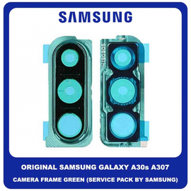 Original Γνήσιο Samsung Galaxy A30s A307 (SM-A307F, SM-A307FN, SM-A307G, SM-A307GN, SM-A307GT, SM-A307F/DS, SM-A307FN/DS, SM-A307G/DS, SM-A307GN/DS, SM-A307GT/DS) Deco Frame For Rear Back Camera Lens Διακοσμητικό Πλαίσιο Για Πίσω Τζαμάκι Κάμερας Green Πράσινο GH98-44768B (Service Pack By Samsung)