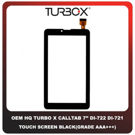 OEM HQ Tablet Turbo X Turbo-X TurboX Calltab 7'' 7 Inches DI-722 DI-721 Ritmix RMD-753 Supra M74CG XN1176V6 Touch Screen Digitizer Μηχανισμός Αφής Τζάμι Black Μαύρο (Grade AAA+++)