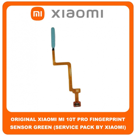 Original Γνήσιο Xiaomi Mi 10T 5G (M2007J3SY) , Mi10T Pro (M2007J3SG, M2007J3SP, M2007J3SI) Fingerprint Flex Sensor Καλωδιοταινία Αισθητήρας Δακτυλικού Αποτυπώματος Green Πράσινο (Service Pack By Xiaomi)