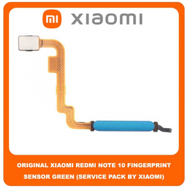 Original Γνήσιο Xiaomi Redmi Note 10 , Redmi Note10 (M2101K7AI, M2101K7AG) Fingerprint Flex Sensor Καλωδιοταινία Αισθητήρας Δακτυλικού Αποτυπώματος Green Πράσινο (Service Pack By Xiaomi)