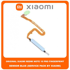 Original Γνήσιο Xiaomi Redmi Note 10 Pro, Redmi Note10 Pro (M2101K6G, M2101K6R) Fingerprint Flex Sensor Καλωδιοταινία Αισθητήρας Δακτυλικού Αποτυπώματος Blue Μπλε (Service Pack By Xiaomi)