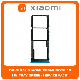 Original &Gamma;&nu;ή&sigma;&iota;&omicron; Xiaomi Redmi Note 10 , Redmi Note10 (M2101K7AI, M2101K7AG) SIM Card Tray Cover Assy + Micro SD Tray Slot &Upsilon;&pi;&omicron;&delta;&omicron;&chi;έ&alpha;&sigmaf; &Beta;ά&sigma;&eta; &Theta;ή&kappa;&eta; &Kappa;ά&rho;&tau;&alpha;&sigmaf; SIM &Kappa;ά&lambda;&upsilon;&mu;&mu;&alpha; Green &Pi;&rho;ά&sigma;&iota;&nu;&omicron; (Service Pack By Xiaomi)