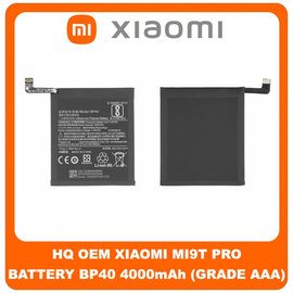 HQ OEM Xiaomi Mi 9T PRO Mi9TPRO, BP40 Μπαταρία Battery 4000mAh (Bulk) (Grade AAA+++)
