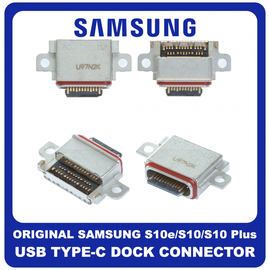 Γνήσια Original Samsung Galaxy S10e ,(SM-G970F G970) S10 (SM-G973) S10 PLUS (SM-G975) USB Type-C Charging Dock Connector Κονέκτορας Φόρτισης 3722-004150 (Service Pack By Samsung)