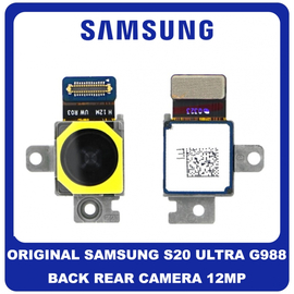 Γνήσια Original Samsung Galaxy S20 Ultra , (SM-G988 G988) Back Rear Camera Πίσω Κάμερα 12 MP, f/2.2, 13mm, 120˚ (ultrawide), 1/2.55" 1.4µm, Super Steady video GH96-13096A (Service Pack By Samsung)