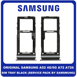 Original Γνήσιο Samsung Galaxy A72 4G A725 , A72 5G A726 (A725F, A725F/DS, A726B, A726B/DS) Sim Tray Slot + MicroSD Tray GH98-46290A (Service Pack By Samsung)