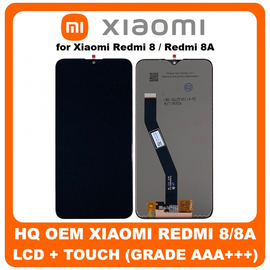 HQ OEM Xiaomi Redmi 8, Redmi8, (M1908C3IC, MZB8255IN, M1908C3IG, M1908C3IH) Redmi 8A, Redmi8A (MZB8458IN, M1908C3KG, M1908C3KH) Lcd Screen Display Οθόνη + Touch Screen Digitizer Μηχανισμός Αφής Black Μαύρο (Grade AAA+++)
