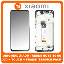 Γνήσια Original Xiaomi Redmi Note 10 5G Note10 5G (M2103K19G, M2103K19C) Poco M3 Pro 5G (M2103K19PG​) IPS LCD Display Assembly Screen Οθόνη + Touch Screen Digitizer Μηχανισμός Αφής Black Μαύρο 5600020K1900 (Service Pack By Xiaomi)