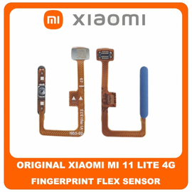 Γνήσιο Original Xiaomi Mi 11 Lite 4G (M2101K9AG, M2101K9AI) Fingerprint Flex Sensor Αισθητήρας Δακτυλικού Αποτυπώματος Blue Μπλε (Service Pack By Xiaomi)