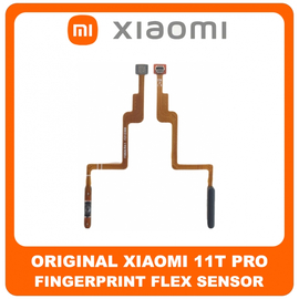 Γνήσιο Original Xiaomi 11T Pro (2107113SG, 2107113SI) Fingerprint Flex Sensor Καλωδιοταινία Αισθητήρας Δακτυλικού Αποτυπώματος Black Μαύρο (Service Pack By Xiaomi)