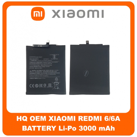 HQ OEM Συμβατό Για Xiaomi Redmi 6 (M1804C3DG, M1804C3DH, M1804C3DI) Redmi 6A  (M1804C3CG, M1804C3CH, M1804C3CI) BN37 Battery Μπαταρία Li-Po 3000 mAh (Grade AAA+++)