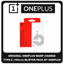 Γνήσιο Original OnePlus Warp Charge USB Type-C (Type-C) To Type-C Cable Καλώδιο 100cm 5481100047 Red Κόκκινο Blister (Blister Pack by OnePlus)
