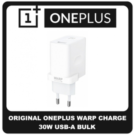 Γνήσια Original OnePlus 30W Wall Charger USB-A Φορτιστής Ταξιδιού Type-A 57983106546 WCO506A3HK White Άσπρο Bulk