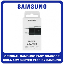 Γνήσια Original Samsung Travel Fast Charger 5V 2A USB-A 15W Φορτιστής Ταξιδιού EP-TA20EBE Black Μαύρο Blister (Blister Pack by Samsung)
