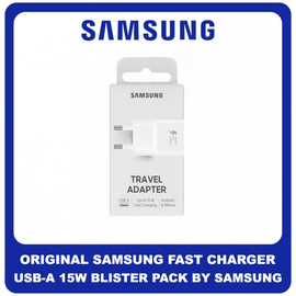 Γνήσια Original Samsung Travel Fast Charger 5V 2A USB-A 15W Φορτιστής Ταξιδιού EP-TA20EWE White Άσπρο Blister (Blister Pack by Samsung)