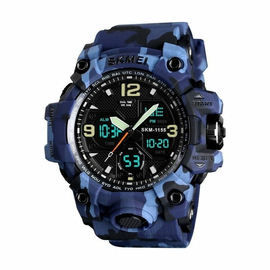 Ψηφιακό/αναλογικό Ρολόι Χειρός – Skmei - 1155 - 011552 - Army Blue