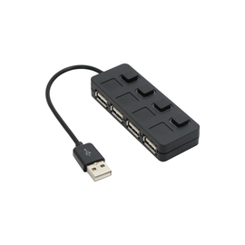 Usb hub no Brand, usb 2.0, 4 Θύρες, Μαύρο - 12056