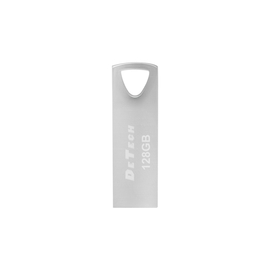 Μνήμη usb Detech, 128gb, usb 3.0, Ασημένιο - 62040