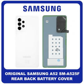 Γνήσια Original Samsung Galaxy A52 (SM-A525F, SM-A525F/DS) Rear Battery Cover Πίσω Καπάκι Μπαταρίας White Άσπρο GH82-25427D (Service Pack By Samsung)