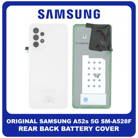 Γνήσια Original Samsung Galaxy A52s 5G (SM-A528B, SM-A528B/DS) Rear Battery Cover Πίσω Καπάκι Μπαταρίας White Άσπρο GH82-26858D (Service Pack By Samsung)