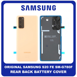 Γνήσια Original Samsung Galaxy S20 FE 4G (SM-G780F, SM-G780F/DSM) Rear Battery Cover Πίσω Καπάκι Μπαταρίας Cloud Orange Πορτοκαλί GH82-24263F (Service Pack By Samsung)