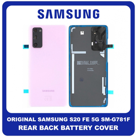 Γνήσια Original Samsung Galaxy S20 FE 5G (SM-G781B, SM-G781B/DS) Rear Battery Cover Πίσω Καπάκι Μπαταρίας Cloud Lavender Ροζ GH82-24223C (Service Pack By Samsung)