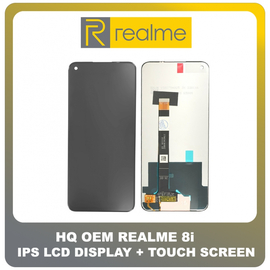 HQ OEM Συμβατό Για Realme 8i (RMX3151) IPS LCD Display Screen Assembly Οθόνη + Touch Screen Digitizer Μηχανισμός Αφής No Frame Black Μαύρο (Grade AAA+++)