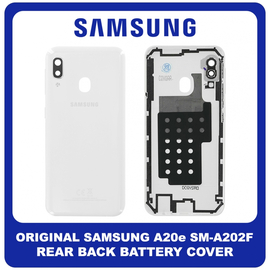 Γνήσιο Original Samsung Galaxy A20e (SM-A202F, SM-A202K) Rear Back Battery Cover Πίσω Κάλυμμα Καπάκι Πλάτη Μπαταρίας White Άσπρο GH82-20125B (Service Pack By Samsung)
