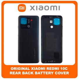 Γνήσια Original Xiaomi Redmi 10C (220333QAG, 220333QBI) Rear Back Battery Cover Πίσω Κάλυμμα Καπάκι Πλάτη Μπαταρίας Graphite Gray Γκρι (Service Pack By Xiaomi)