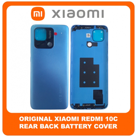 Γνήσια Original Xiaomi Redmi 10C (220333QAG, 220333QBI) Rear Back Battery Cover Πίσω Κάλυμμα Καπάκι Πλάτη Μπαταρίας Ocean Blue Μπλε (Service Pack By Xiaomi)