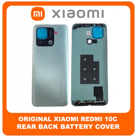Γνήσια Original Xiaomi Redmi 10C (220333QAG, 220333QBI) Rear Back Battery Cover Πίσω Κάλυμμα Καπάκι Πλάτη Μπαταρίας Mint Green Πράσινο (Service Pack By Xiaomi)