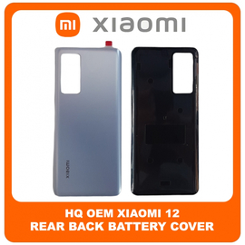 HQ OEM Συμβατό Για Xiaomi 12 (2201123G, 2201123C) Rear Back Battery Cover Πίσω Κάλυμμα Καπάκι Πλάτη Μπαταρίας Blue Μπλε (Premium A+)