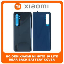 HQ OEM Συμβατό Για Xiaomi Mi Note 10 Lite (M2002F4LG, M1910F4G) Rear Back Battery Cover Πίσω Κάλυμμα Καπάκι Πλάτη Μπαταρίας Black Μαύρο (Premium A+)