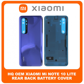 HQ OEM Συμβατό Για Xiaomi Mi Note 10 Lite, Mi Note10 Lite (M2002F4LG, M1910F4G) Rear Back Battery Cover Πίσω Κάλυμμα Καπάκι Πλάτη Μπαταρίας Purple Μωβ (Grade AAA+++)