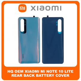 HQ OEM Συμβατό Για Xiaomi Mi Note 10 Lite, Note10 Lite (M2002F4LG, M1910F4G) Rear Back Battery Cover Πίσω Κάλυμμα Καπάκι Πλάτη Μπαταρίας White Άσπρο (Grade AAA+++)