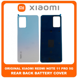 Γνήσια Original Xiaomi Redmi Note 11 Pro 5G (China Version) (21091116C) Rear Back Battery Cover Πίσω Κάλυμμα Καπάκι Πλάτη Μπαταρίας Polar White Άσπρο (Service Pack By Xiaomi)
