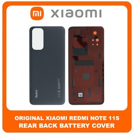 Γνήσια Original Xiaomi Redmi Note 11S (2201117SG, 2201117SI, 2201117SY, 2201117SL) Rear Back Battery Cover Πίσω Κάλυμμα Καπάκι Πλάτη Μπαταρίας Graphite Gray Μαύρο (Service Pack By Xiaomi)