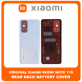 Γνήσια Original Xiaomi Redmi Note 11S, Redmi Note11S (2201117SG, 2201117SI, 2201117SY, 2201117SL) Rear Back Battery Cover Πίσω Κάλυμμα Καπάκι Πλάτη Μπαταρίας  Pearl White Άσπρο 55050001U09T (Service Pack By Xiaomi)