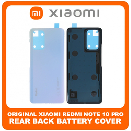 Γνήσια Original Xiaomi Redmi Note 10 Pro, Redmi Note 10Pro (M2101K6G, M2101K6R) Rear Back Battery Cover Πίσω Κάλυμμα Καπάκι Πλάτη Μπαταρίας Glacier Blue Μπλε 55050000UU4J (Service Pack By Xiaomi)