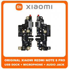 Γνήσια Original Xiaomi Redmi Note 8 Pro, Redmi Note8 Pro (2015105, M1906G7I, M1906G7G) USB Type-C Charging Dock Connector Flex Sub Board, Καλωδιοταινία Υπό Πλακέτα Φόρτισης + Microphone Μικρόφωνο + Audio Jack Θύρα Ακουστικών 56000900G700 (Service Pack By Xiaomi)