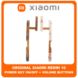 Γνήσια Original Xiaomi Redmi 10, Redmi10 (21061119AG, 21061119DG, 21061119AL) Power Key Flex Cable On/Off + Volume Key Buttons Καλωδιοταινία Πλήκτρων Εκκίνησης + Έντασης Ήχου (Service Pack By Xiaomi)