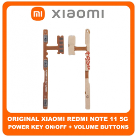 Γνήσια Original Xiaomi Redmi Note 11 5G, Redmi Note11 5G (2201117TG, 2201117TI) Power Key Flex Cable On/Off + Volume Key Buttons Καλωδιοταινία Πλήκτρων Εκκίνησης + Έντασης Ήχου (Service Pack By Xiaomi)